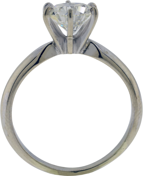 14KT White Gold 1.01 ct. Classic 6 Prong Diamond Solitaire Engagement Ring