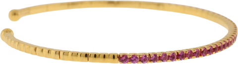 18K Yellow Gold Spark Creations Sapphires Flex Bangle Bracelet