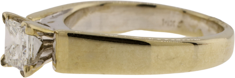 14K White Gold Solitaire Diamond Ring