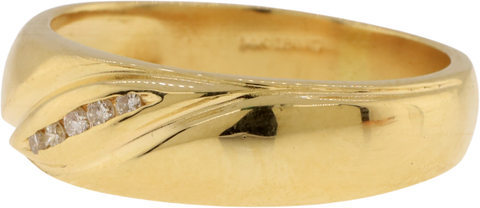 14KT Yellow Gold 0.06 CTTW Five-Stone Diamond Band Ring Size 9.25
