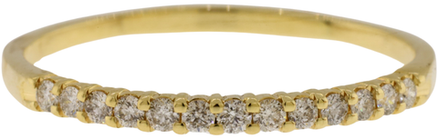 14KT Yellow Gold Round Brilliant Diamond Band Ring