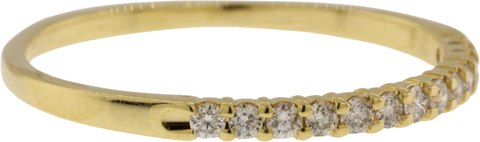 14KT Yellow Gold Round Brilliant Diamond Band Ring