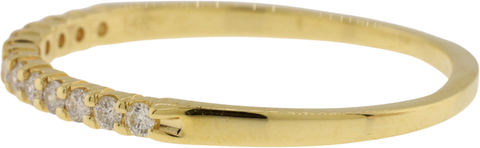 14KT Yellow Gold Round Brilliant Diamond Band Ring