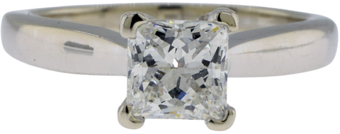 18KT White Gold 1.07 ct Lab-Grown Princess Cut Diamond Engagement Ring – IGI Certified