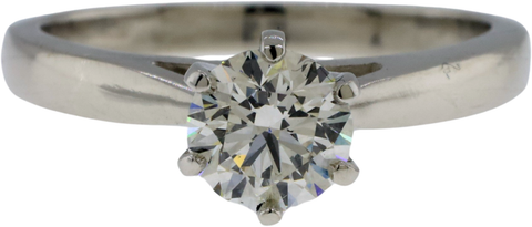 Platinum 0.76 ct Lab-Grown Diamond Engagement Ring – Classic 6-Prong Setting