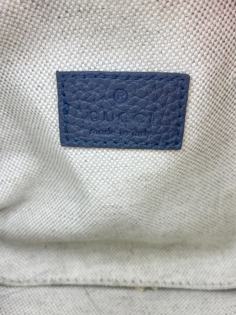 GUCCI BLACK LEATHER JUMBO GG SMALL BELT BAG CROSSBODY BAG