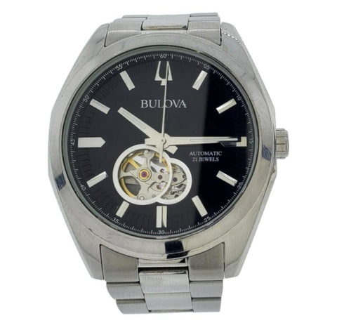 Bulova Men's Surveyor Automatic Silver-Tone 42MM Watch 96A270