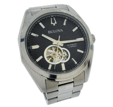 Bulova Men's Surveyor Automatic Silver-Tone 42MM Watch 96A270