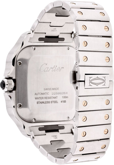 CARTIER SANTOS DE CARTIER STEEL & GOLD CHRONOGRAPH WATCH W2SA0008 43MM