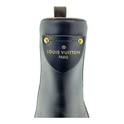 Louis Vuitton Calfskin Monogram Beaubourg Ankle Boots size 37Eu/ 7
