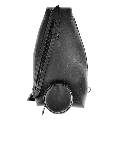 LOUIS VUITTON Duo Sling Bag Monogram Shadow Noir