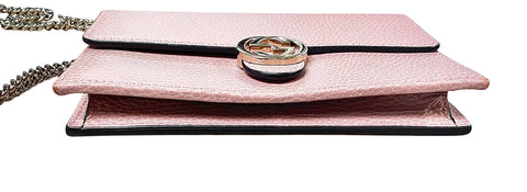 Gucci Grained Calfskin Interlocking G Chain Wallet