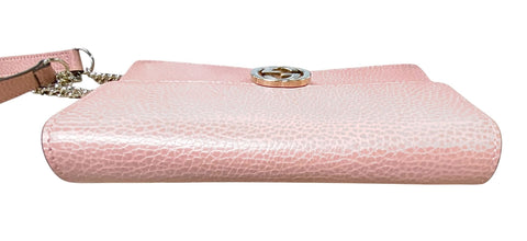 Gucci Grained Calfskin Interlocking G Chain Wallet