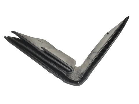 Balenciaga Logo Print Double-Fold Black Leather Wallet