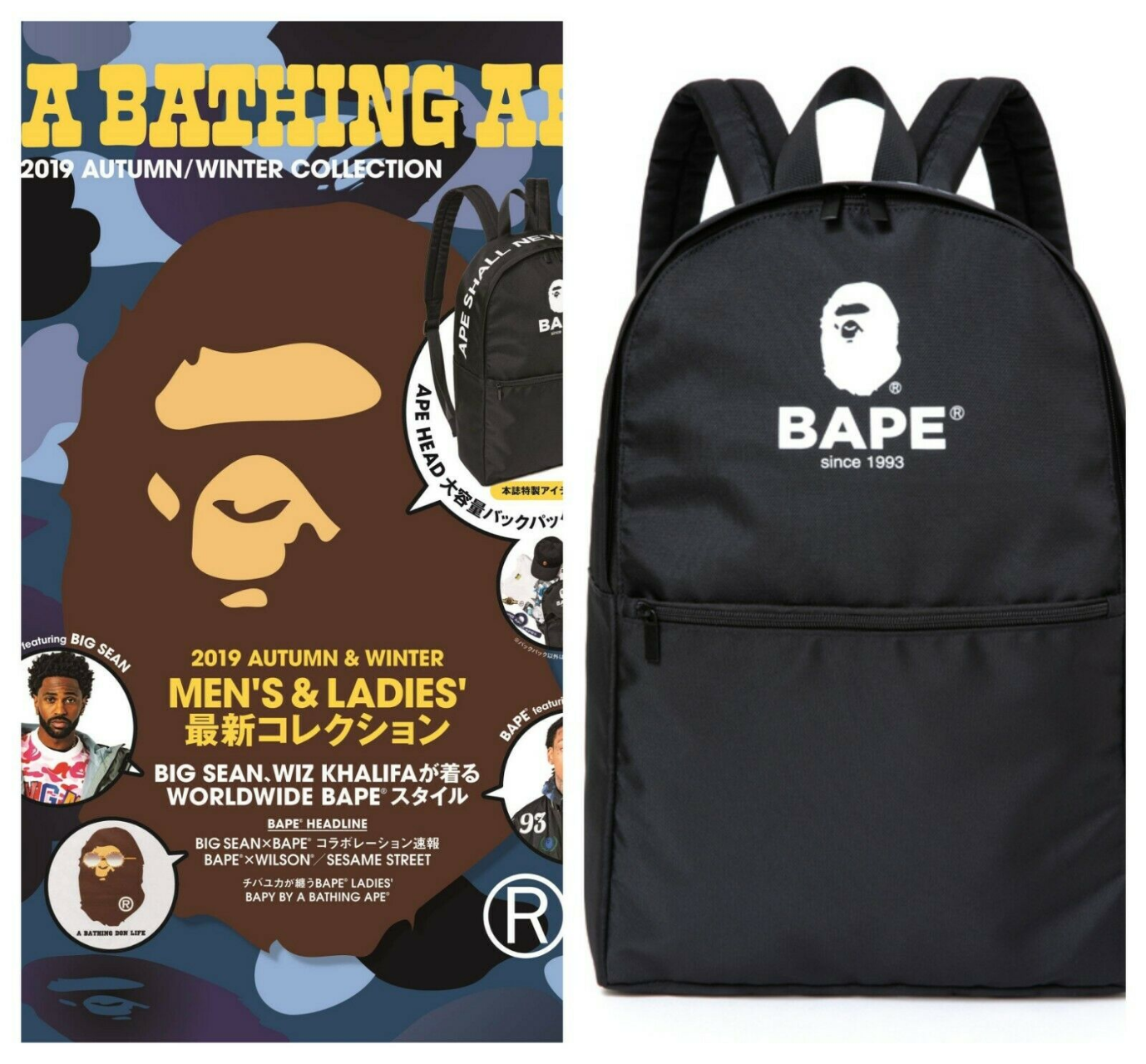 A BATHING APE 2019 WINTER Collection BAPE Backpack Bag Black Japan