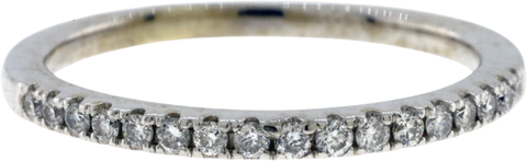 14K White Gold Diamond Wedding Band