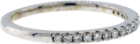 14K White Gold Diamond Wedding Band