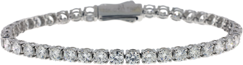 14K White Gold Classic Four Prong Lab Grown Diamond Tennis Bracelet