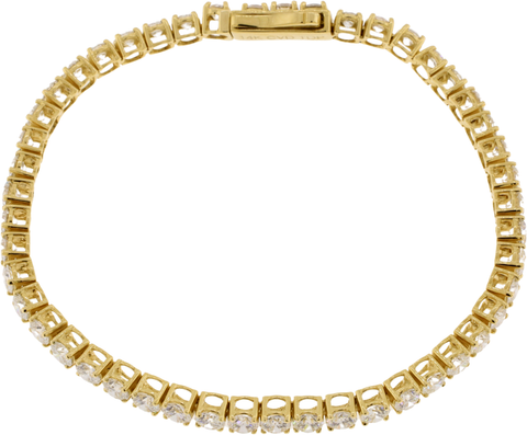 14K Yellow Gold Lab Grown Diamond Tennis Bracelet 7"