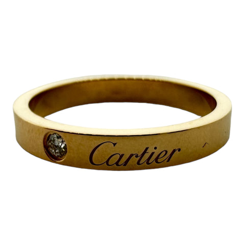 C De Cartier Wedding Band 18K Rose Gold With 0.03CT Diamond