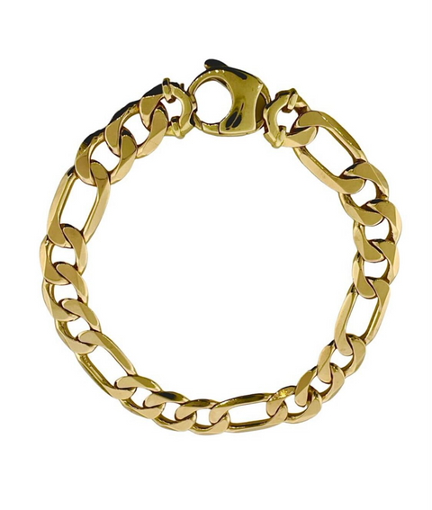 14K Yellow Gold Figaro Bracelet