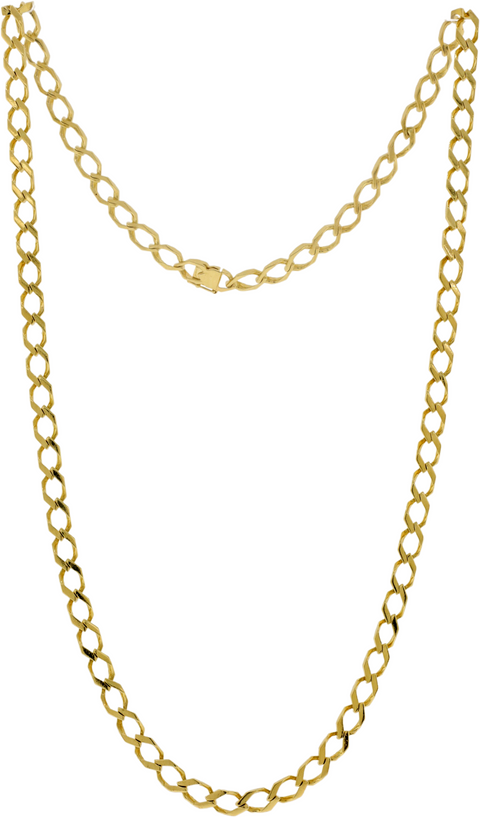 14K Yellow Gold Open Link 22" Chain