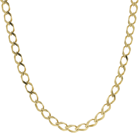 14K Yellow Gold Open Link 22" Chain