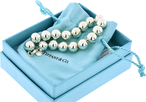 Tiffany & Co. 10mm HardWear Ball Beaded Bead Sterling Silver 925 Bracelet