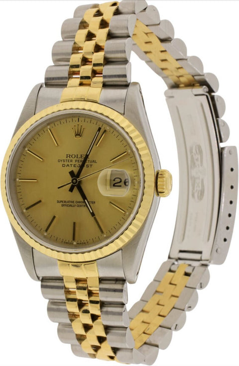 Rolex 18K Yellow Gold & Stainless-steel Oyster Perpetual Datejust Jubilee 16233