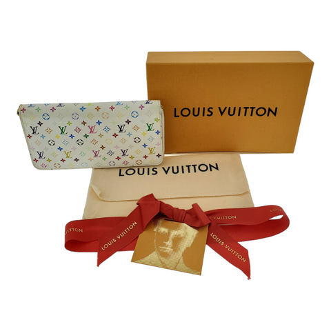 Louis Vuitton Monogram Multicolor Zippy Wallet Purse White