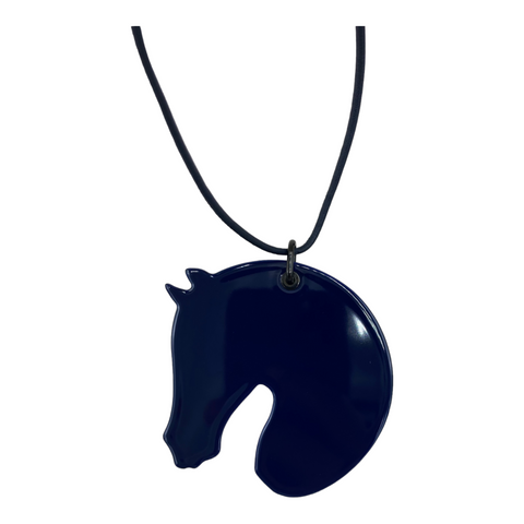 Hermès Samarkand Horse La Corne Et La Laque Necklace with Pendent