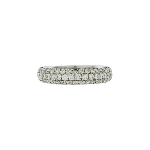 18KT White Gold Diamond Pavé  Ring