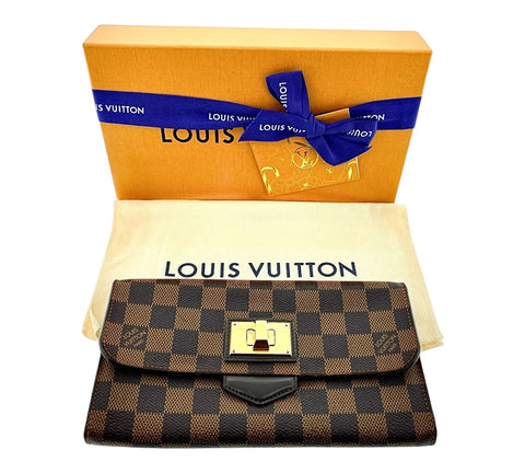 Louis Vuitton Damier Portefeuille Roseberry N63017 Ebene Long Wallet