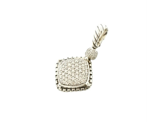 David Yurman Diamond Pave Pendant in 925 Sterling Silver Pendant