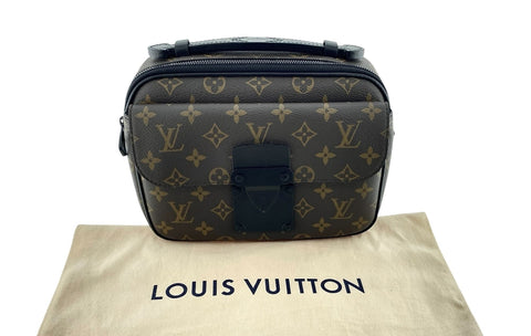 Louis Vuitton Monogram Macassar S Lock Messenger Bag