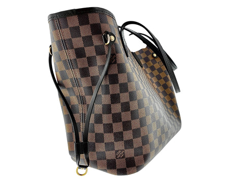 LOUIS VUITTON Neverfull MM Shoulder Bag Damier Ebene Leather BN N51105 29SJ002