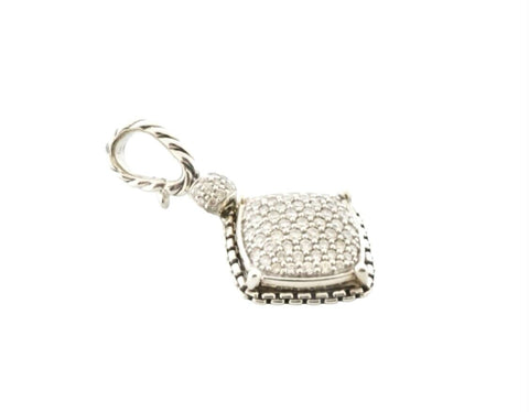 David Yurman Diamond Pave Pendant in 925 Sterling Silver Pendant