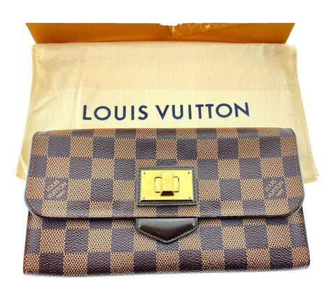 Louis Vuitton Damier Portefeuille Roseberry N63017 Ebene Long Wallet