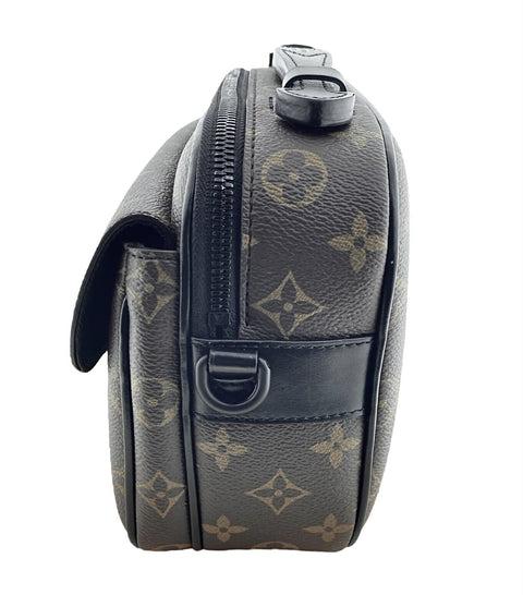 Louis Vuitton Monogram Macassar S Lock Messenger Bag