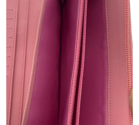 Chanel Zip-Around Long Wallet Camellia Pink