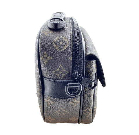 Louis Vuitton Monogram Macassar S Lock Messenger Bag