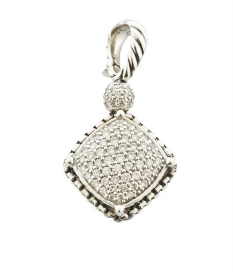 David Yurman Diamond Pave Pendant in 925 Sterling Silver Pendant