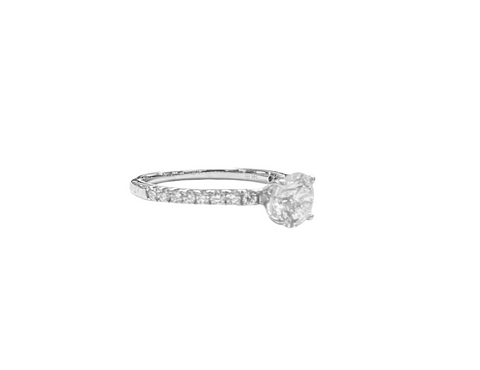 14KT White Gold 1.25 cttw. Lab-Grown Diamond Engagement Ring (Size 7.25)