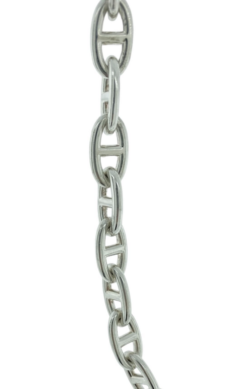 Silver Authentic Hermès "Chaîne d'ancre" Necklace with Toggle Clasp