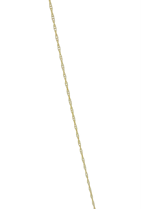 10K Yellow Gold DIA Sun Charm and 18" Fine Curb Chain Necklace