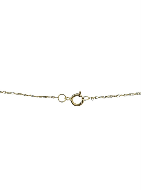 10K Yellow Gold DIA Sun Charm and 18" Fine Curb Chain Necklace