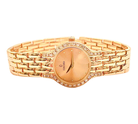 Concord Les Palais 29-62-264 14k Gold & Diamonds Ladies Quartz Watch