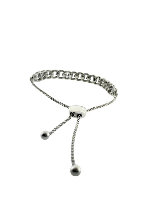 10KT White Gold 1.35cttw. Diamond Cuban Link Lariat Bracelet