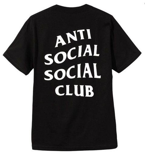 Anti Social Social Club Logo 2 Tee (SS20) Black Size S