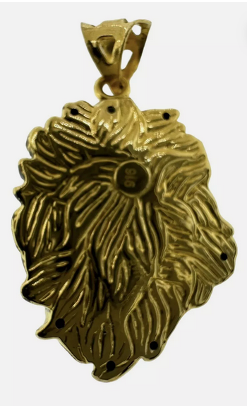 21K Yellow Gold Enamel 3D Lion Charm